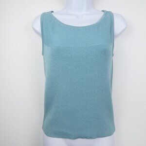 BCBG for Nordstrom Tank Top Womens Medium Blue Sleeveless Shirt Classic Beachy